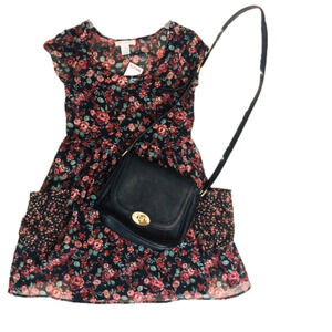 Band of Gypsies black sheer floral print Size Small!